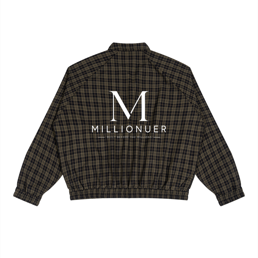 Unisex Plaid Full-Zip Track Jacket